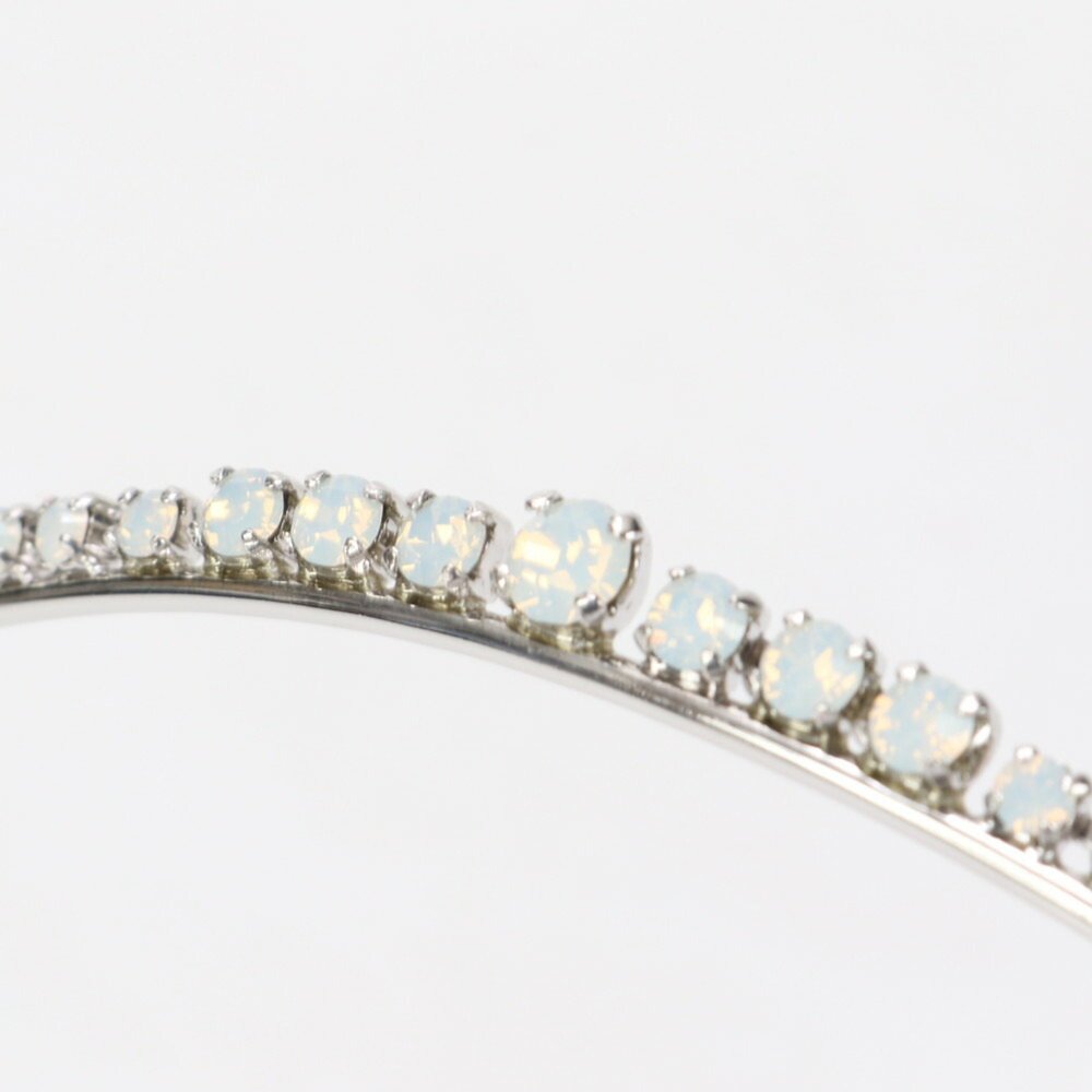 Louis Vuitton Headband Rhinestone Hairband Silver Hair Women's - Picture 5 of 8